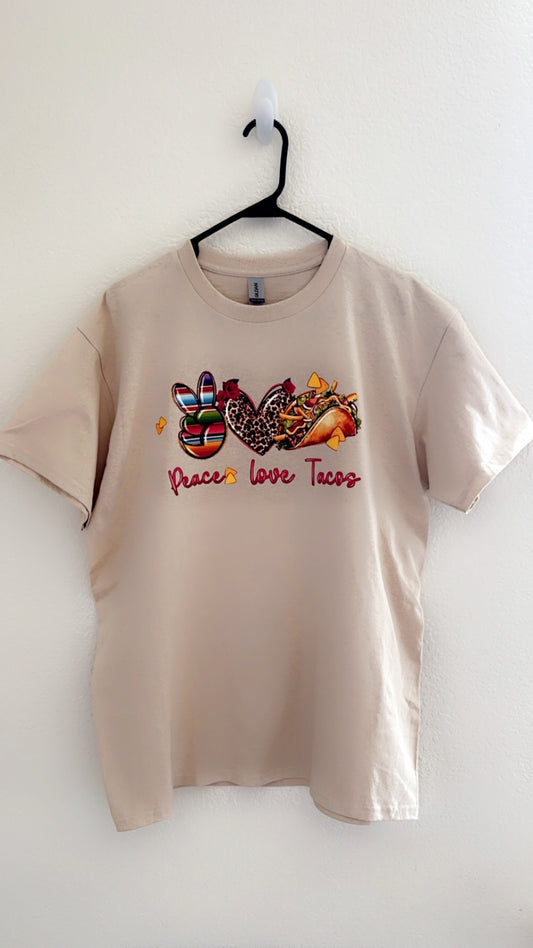 Short sleeve “Peace, Love, Tacos”